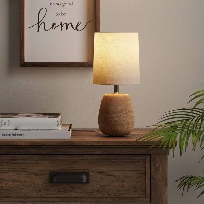 Polyresin Wood Accent Lamp - Threshold™ Brown 3 Polyresin Wood Accent Lamp - Threshold™ Brown - Image 2