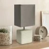 Petite Faux Stone Table Lamp with Fabric Shade - Simple Designs Off-white -Loca Table Lamps Store unnamed file 1025