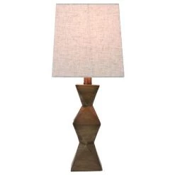 Knox Stacked Diamond Lamp Desert Brown - Decor Therapy