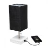 Petite Stick Lamp with USB Charging Port and Fabric Shade - Simple Designs Gray -Loca Table Lamps Store unnamed file 1065