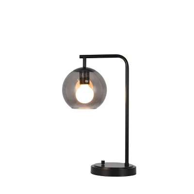 Smoke Glass Table Lamp Black (Includes LED Light Bulb) - Project 62™ 4 Smoke Glass Table Lamp Black (Includes LED Light Bulb) - Project 62™ - Image 2