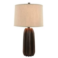 26.5" Acton Resin Table Lamp Brown - Decor Therapy