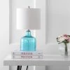 JONATHAN Y 19" Glass Gemma Bell Table Lamp Moroccan (Includes LED Light Bulb) Blue - JONATHAN Y -Loca Table Lamps Store unnamed file 1129