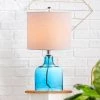 JONATHAN Y 19" Glass Gemma Bell Table Lamp Moroccan (Includes LED Light Bulb) Blue - JONATHAN Y -Loca Table Lamps Store unnamed file 1131