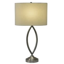 27" x 15" Steel Desk Lamp Steel - Decor Therapy