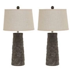 Set of 2 Sinda Table Lamps Gray - Signature Design by Ashley