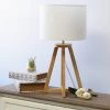 Natural Wood Interlocked Triangular Table Lamp with Fabric Shade White - Simple Designs -Loca Table Lamps Store unnamed file 1200