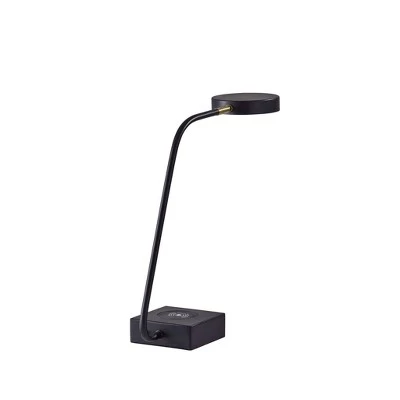 15.5" x 19" Conrad Adessocharge Desk Lamp (Includes LED Light Bulb) Matte Black - Adesso 3 15.5" x 19" Conrad Adessocharge Desk Lamp (Includes LED Light Bulb) Matte Black - Adesso