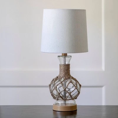 14.5" Justin Coastal Rope Lamp Clear - Decor Therapy 4 14.5" Justin Coastal Rope Lamp Clear - Decor Therapy - Image 2