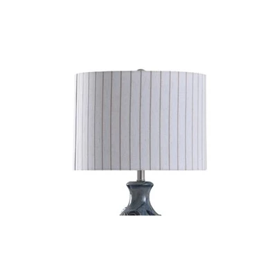 Bampton Embossed Shell Starfish Table Lamp with Rope Detail Drum Shade Blue - StyleCraft 3 Bampton Embossed Shell Starfish Table Lamp with Rope Detail Drum Shade Blue - StyleCraft