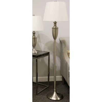 3pc Geneva Floor/Table Lamp Brushed Nickel - StyleCraft 4 3pc Geneva Floor/Table Lamp Brushed Nickel - StyleCraft - Image 2