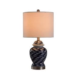 23" School of Fish Table Lamp Blue White - StyleCraft