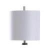 Cylindrical Table Lamp with Diagonal Texture and Acrylic Base Gray - StyleCraft -Loca Table Lamps Store unnamed file 1303