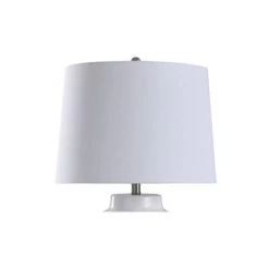 Canyon Textured Cylinder Ceramic Table Lamp with Tapered Drum Shade Brown - StyleCraft