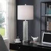 Diamond Textured Glass Table Lamp with Brushed Steel Base Gray - StyleCraft -Loca Table Lamps Store unnamed file 1334