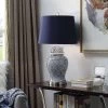 Blue Ivy Swirl Table Lamp with Blue Hardback Fabric Shade - StyleCraft -Loca Table Lamps Store unnamed file 1365