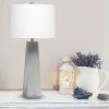 Concrete Pillar Table Lamp with Fabric Shade White - Lalia Home -Loca Table Lamps Store unnamed file 140
