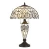 24.5" Tiffany Table Lamp with Hand Cut Stained Glass Shade (Includes LED Light Bulb) Black - Cal Lighting -Loca Table Lamps Store unnamed file 1403