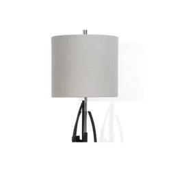 Drayton Sculptural Table Lamp with Drum Shade Chrome - StyleCraft