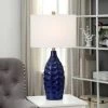 Large Round Transitional Dimpled Moulded Table Lamp Blue - StyleCraft -Loca Table Lamps Store unnamed file 1484