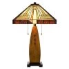 27" Resin Contemporary Mission Table Lamp with Tiffany Glass Shade - Cal Lighting -Loca Table Lamps Store unnamed file 1495