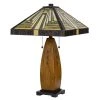 27" Resin Contemporary Mission Table Lamp with Tiffany Glass Shade - Cal Lighting -Loca Table Lamps Store unnamed file 1497
