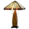 27" Resin Contemporary Mission Table Lamp with Tiffany Glass Shade - Cal Lighting -Loca Table Lamps Store unnamed file 1498