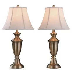 2pc Table Lamp Brass - StyleCraft