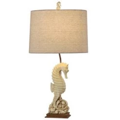 Seahorse Table Lamp Buff Beige - StyleCraft