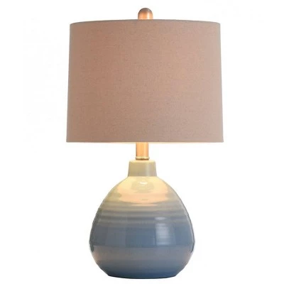 Ceramic Table Lamp Blue - StyleCraft 3 Ceramic Table Lamp Blue - StyleCraft