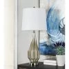 Nelson Geometric Glass Table Lamp with Tapered Drum Shade Silver/Gray - StyleCraft -Loca Table Lamps Store unnamed file 1586