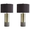 Set of 2 Jacek Table Lamps Gray/Brass - Signature Design by Ashley -Loca Table Lamps Store unnamed file 159