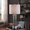 Royal Gate Glass Pillar Table Lamp with Marble Base Drum Shade White - StyleCraft -Loca Table Lamps Store unnamed file 1591