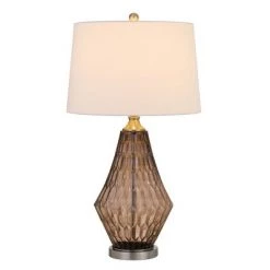 31" Conover Glass Table Lamp Smoky Finish Gray - Cal Lighting