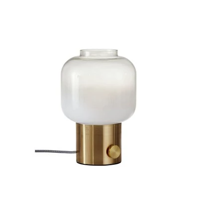 12" Lewis Table Lamp Brass - Adesso 3 12" Lewis Table Lamp Brass - Adesso