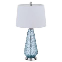 27" Glass Contemporary Table Lamp Blue - Cal Lighting
