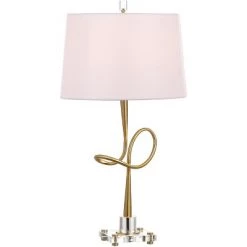 30.3" Hensley Table Lamp Gold/Clear (Includes CFL Light Bulb) - Safavieh