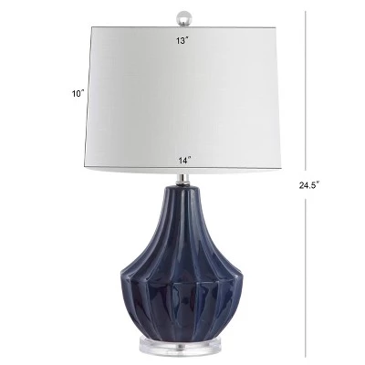 JONATHAN Y 24.5" Ceramic Dallas Table Lamp (Includes Energy Efficient Light Bulb) - JONATHAN Y Blue 5 JONATHAN Y 24.5" Ceramic Dallas Table Lamp (Includes Energy Efficient Light Bulb) - JONATHAN Y Blue - Image 3