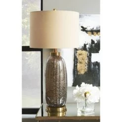 Set of 2 Aaronby Table Lamps Taupe - Signature Design by Ashley