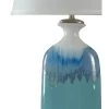 Beach Grove Blue Glaze Ceramic Table Lamp with White Hardback Fabric Shade - StyleCraft -Loca Table Lamps Store unnamed file 1681