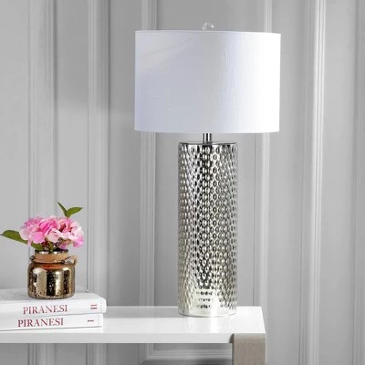 JONATHAN Y 30" Glass Isabella Table Lamp (Includes LED Light Bulb) Silver - JONATHAN Y 4 JONATHAN Y 30" Glass Isabella Table Lamp (Includes LED Light Bulb) Silver - JONATHAN Y - Image 2