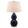 26.5" Jill Double- Gourd Ceramic Lamp Navy (Includes CFL Light Bulb) - Safavieh -Loca Table Lamps Store unnamed file 1719