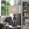 Brampton Open Scroll Design Table Lamp with Rectangle Shade Blue - StyleCraft -Loca Table Lamps Store unnamed file 1724