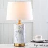 18.3" Clarabel Marble Table Lamp White/Black (Includes CFL Light Bulb) - Safavieh -Loca Table Lamps Store unnamed file 1726
