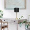 Tapered Desk Lamp with Fabric Drum Shade Black - Simple Designs -Loca Table Lamps Store unnamed file 1770