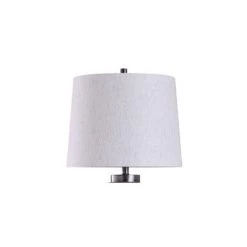 Ramsey Stone Effect Table Lamp with Tapered Drum Shade Gray - StyleCraft