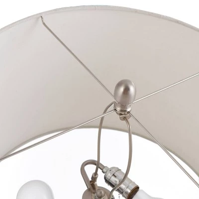 Textured Glass Column Table Lamp with Accent White - StyleCraft 5 Textured Glass Column Table Lamp with Accent White - StyleCraft - Image 3