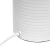 Hammered Metal Organizer Table Lamp with USB Charging Port and Fabric Shade White/Gray - Simple Designs -Loca Table Lamps Store unnamed file 1838