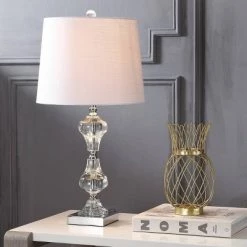 JONATHAN Y 26" Crystal Chloe Table Lamp (Includes LED Light Bulb) Clear - JONATHAN Y