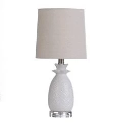 Ceramic Table Lamp White - StyleCraft